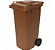 CONTEINER 240L C/ RODAS MARROM PLESTIN - Imagem 1