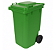 CONTEINER 240L C/ RODAS VERDE PLESTIN - Imagem 1