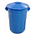 CESTO PLÁSTICO 100L COM TAMPA. COR: AZUL - Imagem 1