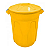 CESTO PLÁSTICO 20L COM TAMPA. COR AMARELO - Imagem 1