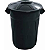 CESTO PLÁSTICO 20L COM TAMPA PRETO - Imagem 1