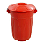 CESTO PLÁSTICO 20L COM TAMPA. COR VERMELHO - Imagem 1
