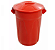 CESTO PLASTICO 40L COM TAMPA VERMELHO - Imagem 1