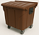 CONTEINER 1000L C/ RODAS MARROM PLESTIN - Imagem 1