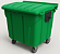CONTEINER 1000L C/ RODAS VERDE PLESTIN - Imagem 1