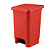 LIXEIRA COM PEDAL 25 LTS VERMELHA PLESTIN - Imagem 1