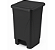 LIXEIRA COM PEDAL 50 LTS PRETA PLESTIN - Imagem 1