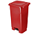 LIXEIRA COM PEDAL 50 LTS VERMELHA PLESTIN - Imagem 1