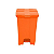 CESTO PLÁSTICO QUADRADO COM PEDAL 60 L. COR: LARANJA - CAIXA COM 3 UNIDADES - Imagem 1