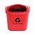 CESTO INDIVIDUAL  40 LITROS COM HASTE DE METAL - VERMELHO - Imagem 1
