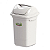 LIXEIRA COM TAMPA BASCULANTE 014 LITROS BRANCO PLASVALE - Imagem 1