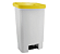 LIXEIRA COM PEDAL 050 LITROS BRANCA TAMPA AMARELO KUNBER - Imagem 1