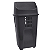 LIXEIRA COM TAMPA BASCULANTE 050 LITROS PRETO PLASVALE - Imagem 1