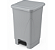 LIXEIRA COM PEDAL 100 LITROS CINZA PLESTIN - Imagem 1