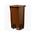 LIXEIRA COM PEDAL 100 LITROS MARROM PLESTIN - Imagem 1