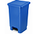 LIXEIRA COM PEDAL 050 LITROS AZUL PLESTIN - Imagem 1