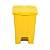 LIXEIRA COM PEDAL 060 LITROS AMARELA JSN - Imagem 1