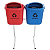 CONJUNTO PARA COLETA SELETIVA DE 040L COM 02 CESTOS   JSN - Imagem 1