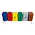 CONJUNTO PARA COLETA SELETIVA 100L COM 6 LIXEIRAS - Imagem 1