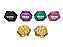 Triturador de metal Hexagonal 2 partes diversas cores Base - Imagem 2