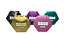 Triturador de metal Hexagonal 2 partes diversas cores Base - Imagem 4