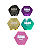 Triturador de metal Hexagonal 2 partes diversas cores Base - Imagem 6