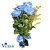 Buque 6 Rosas Cor Azul - Imagem 1