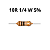 RESISTOR 10R 1/4 W 5 % - Imagem 1