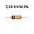 RESISTOR 7,5R 1/4 W 5 % - Imagem 1