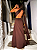Vestido Tarre – Assimetrico marrom recortes - Imagem 3