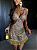 Vestido Mistika – mini dress transparência detalhes dourados franjas - Imagem 2