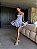 Vestido Macaquinho Saona blue com palas e flores bordadas - Imagem 5