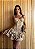 Vestido Macaquinho Grace Texturizado Nude com Bordados Florais - Imagem 5
