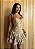 Vestido Macaquinho Grace Texturizado Nude com Bordados Florais - Imagem 3