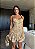 Vestido Macaquinho Grace Texturizado Nude com Bordados Florais - Imagem 1