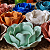 Porta Vela Flor de Lotus Porcelana - Imagem 1