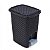 Lixeira c/ pedal rattan preta Arqplast 7L Ref. 25738 - Imagem 1