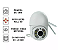 Câmera de segurança Icsee Wi-Fi externa noturna branca à prova D'água - Imagem 6