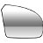 Lente Espelho Base Metalizado do Retrovisor Direito FIESTA SEDAN HATCH ROCAN KA - Imagem 2