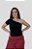 Blusa feminina manga curta mula manca - Imagem 3