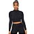 Cropped Sem Bojo Gola Alta Blusinha Feminina Manga Longa - Imagem 1