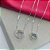Colar Prata 925 cravados com zirconias coloridas círculo ou coração - Imagem 1