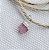 Pingente Ponta Quartzo Rosa Mini com acabamento Prata 925 - Imagem 1