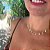 Chocker Praiana com berloques olho grego e estrela do mar - Imagem 1