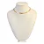 Colar chocker estilo laminada, banhada com ouro amarelo. - Imagem 2