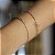 Bracelete banho de ouro amarelo duas zirconias - Imagem 1