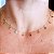 Chocker gotas coloridas banho de ouro amarelo - Imagem 1