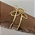 Bracelete borboleta citrino amarelo banhado a ouro amarel - Imagem 1
