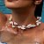 Choker 4 Fios Torcidos com conchas em resina - Imagem 1