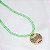 Choker Cristais Verde com Pingente Redondo Cravejado Colorido - Imagem 1